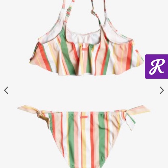 Roxy Colorful Party Recycled Flutter Bikini Set - Picture 3 of 6